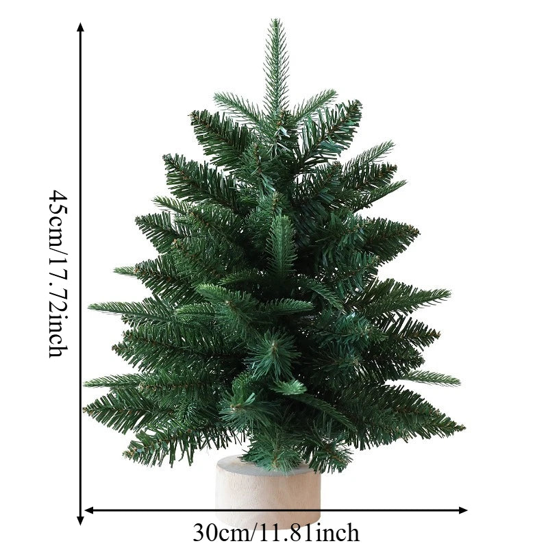 Árvore de Natal Artificial Mini de 45/60cm, Suprimentos de Decoração com Folhas e Galhos Densos, Árvore de Natal para Mesa, Presente