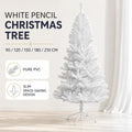 Árvore de Natal artificial branca, em PVC, para decoração de festas, casamentos e eventos, com suporte de metal