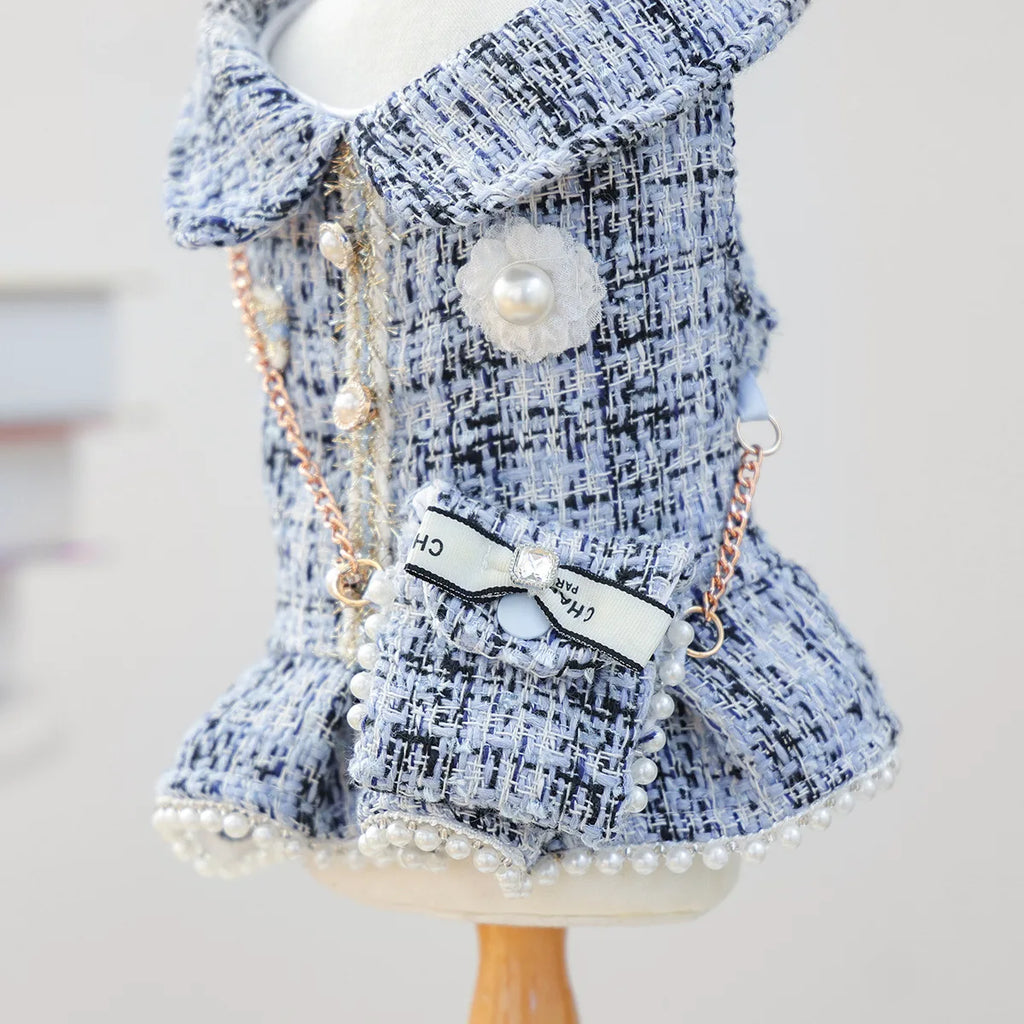 Fantasia de cachorrinho pérola para cães pequenos, chihuahua, yorkie, outono, inverno, roupa de princesa para animais de estimação, halloween, para gatos fêmeas