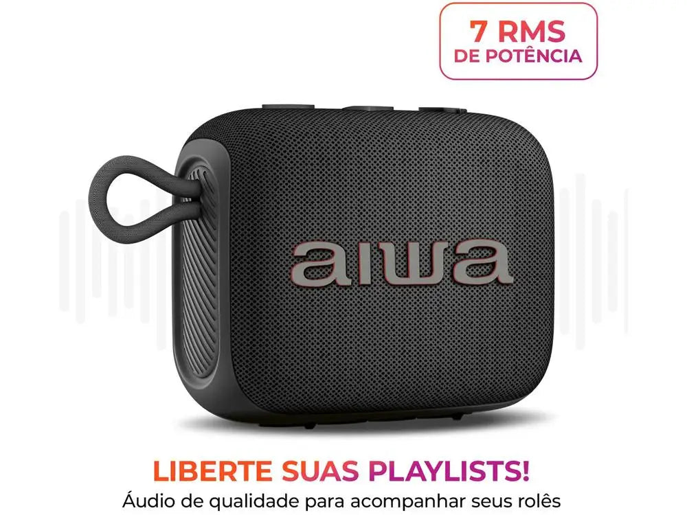 Aiwa Aws-Sp-07-B Portable Bluetooth Speaker 7W USB - Dual Voltage