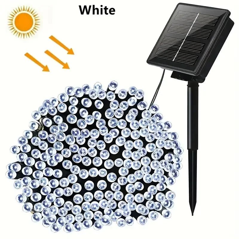 Corda de luz solar ao ar livre led decoração de natal, corda de luz solar luz de fadas jardim decoração de natal luz - Kasa & Pet