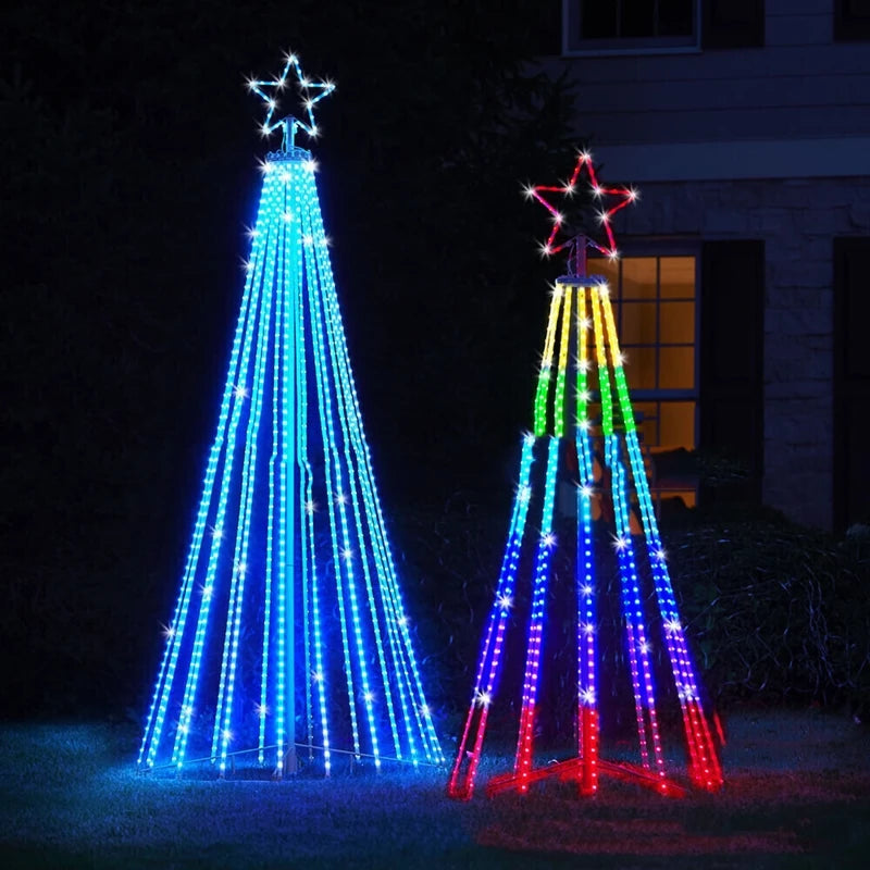 LED Cone Animado Lightshow Árvore De Natal Luz, Jardim Ao Ar Livre String Luzes, Impermeável Home Decorações Do Partido Xmas, 2024