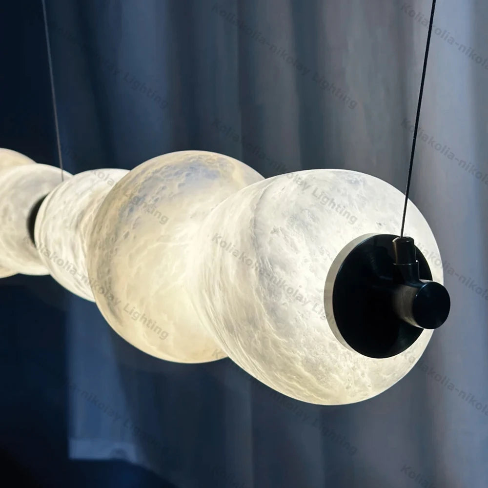 Lustres de LED Reguláveis de Mármore Natural para Decoração de Casa, Nova Tendência 2026, Iluminação para Sala de Estar e Sala de Jantar