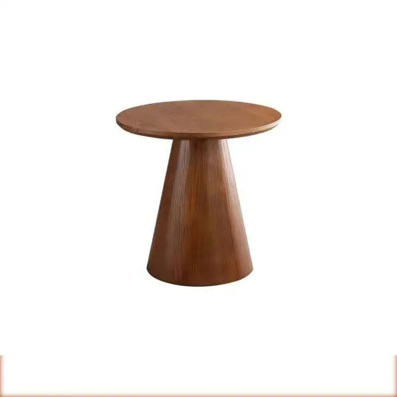 Mesa de centro nórdica de madeira maciça, pequena, redonda, luxuosa, mesa lateral para casa, minimalista, sala de estar, mesa de chá, estilo wabi-sabi