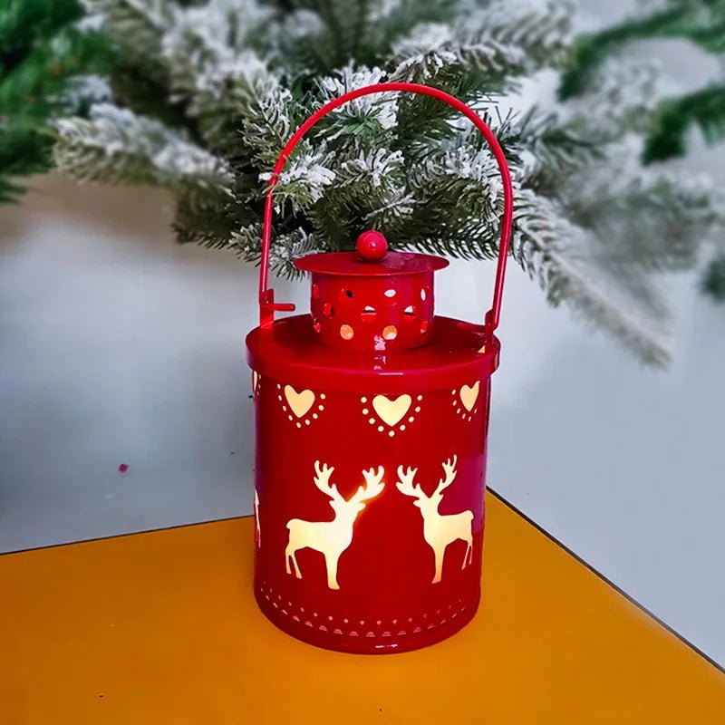 Lanternas de Natal vintage com luz LED, decoração festiva para festa doméstica, decorações elegantes - Kasa & Pet