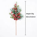 Natal vermelho berry flor artificial pinha ramo decorações da árvore de natal ornamento embalagem de presente festa em casa diy grinalda