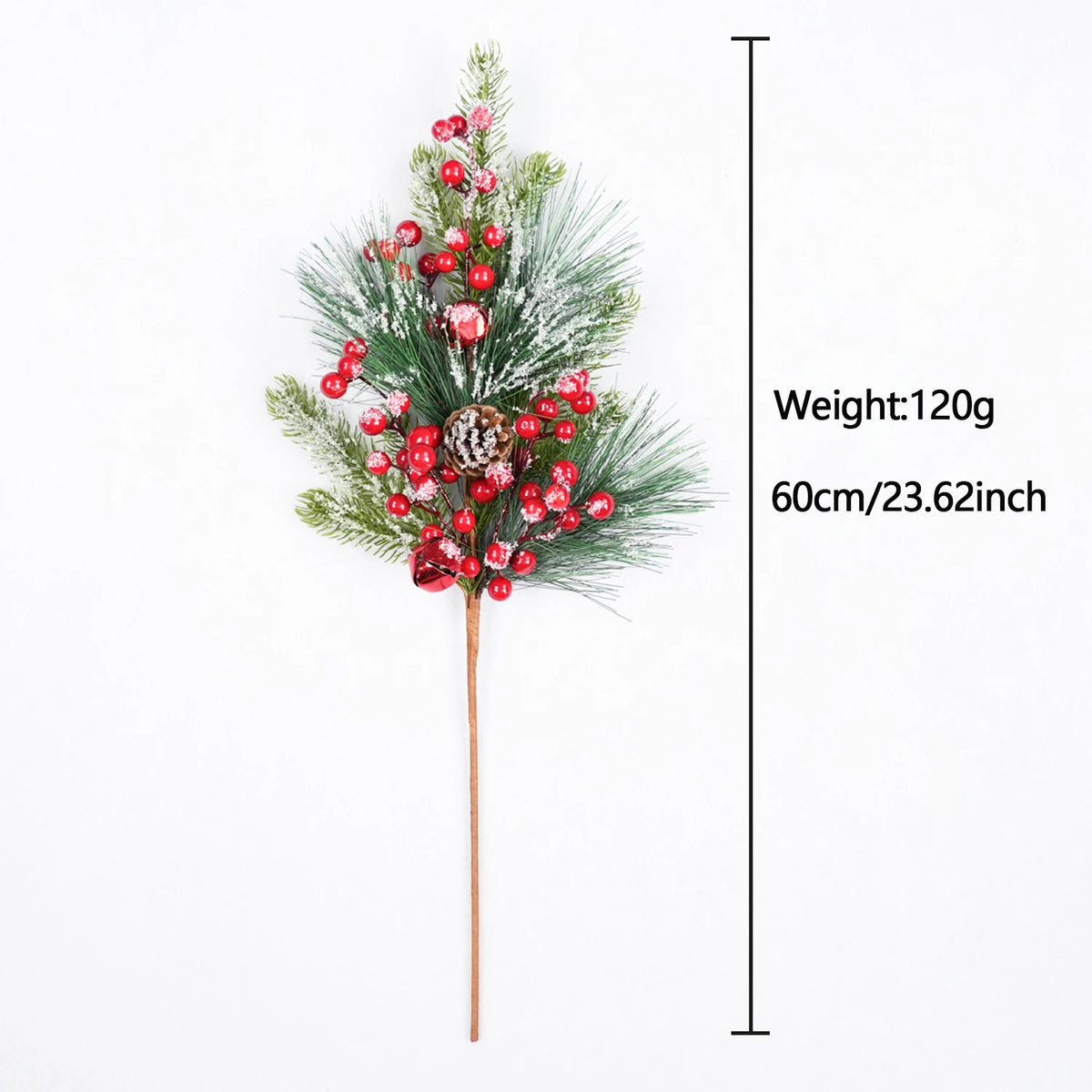 Natal vermelho berry flor artificial pinha ramo decorações da árvore de natal ornamento embalagem de presente festa em casa diy grinalda