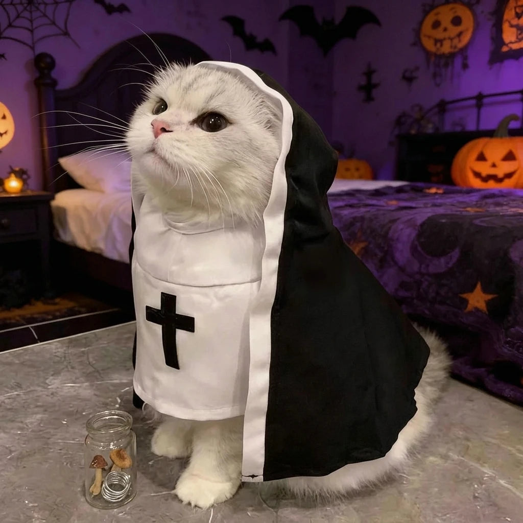 Roupas de Fantasia para Animais de Estimação para Cães e Gatos Pequenos e Médios, Vestidos Decorativos Engraçados para Halloween, Acessórios para Fotos de Animais de Estimação