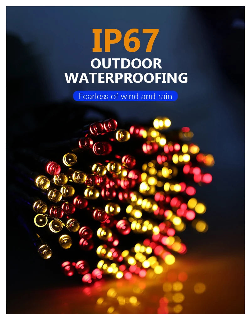 32m 22m 12m led luzes de corda solares vários modos painéis solares natal luzes ao ar livre à prova dwaterproof água estrelado luzes de fadas de natal