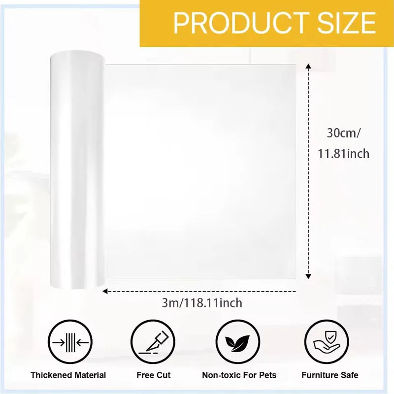 3m acessórios para gatos almofadas de proteção de sofá protetores de móveis capa transparente pvc auto-adesivo suprimentos para gatos produtos para animais de estimação
