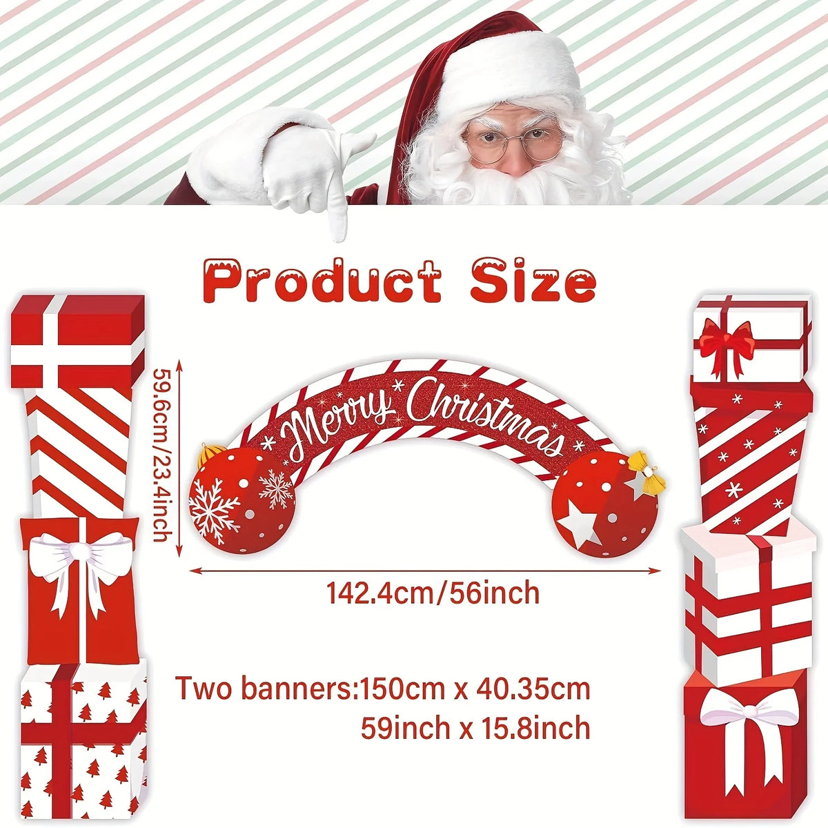 Natal pendurado porta banner feliz natal decoração para casa festival caixa de presente natal porta navidad notal noel ano novo 2026
