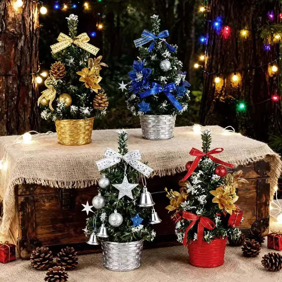 Árvore de Natal LED de 20/30/40cm para Decoração de Casa, Quarto e Festas, Árvore de Natal Artificial, Presente de Ano Novo para Crianças DIY ﻿