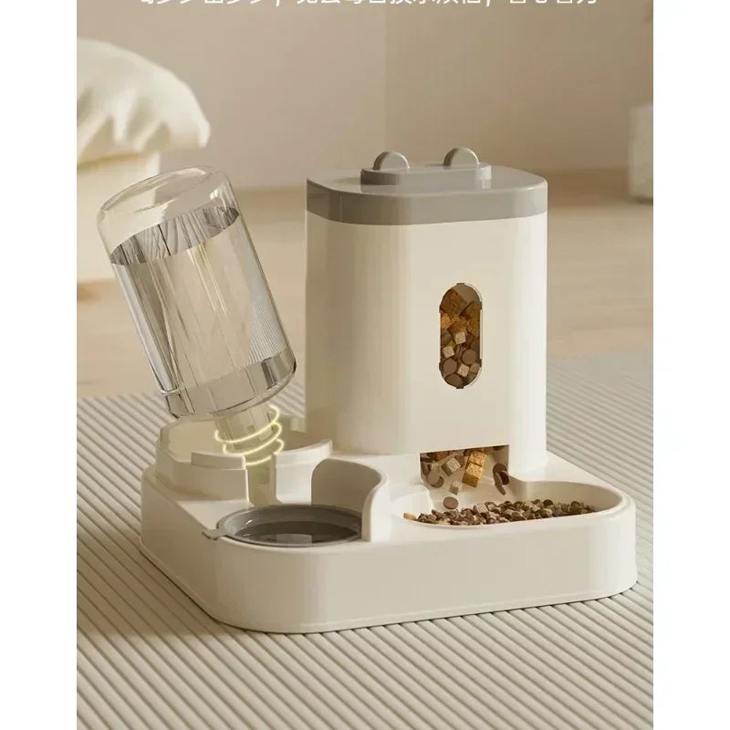 Comedouro Automático para Gatos e Cães com Fonte de Água, Tigela Elevada de Grande Capacidade para Animais de Estimação, Acessórios para Bebedouro de Gatos