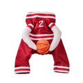 Fantasia de Basquete para Pets de Halloween com Bola 3D, Roupa Divertida de Cosplay Esportivo para Cães Pequenos e Médios, Vestuário para Pug, Sessões de Fotos e Brincadeiras