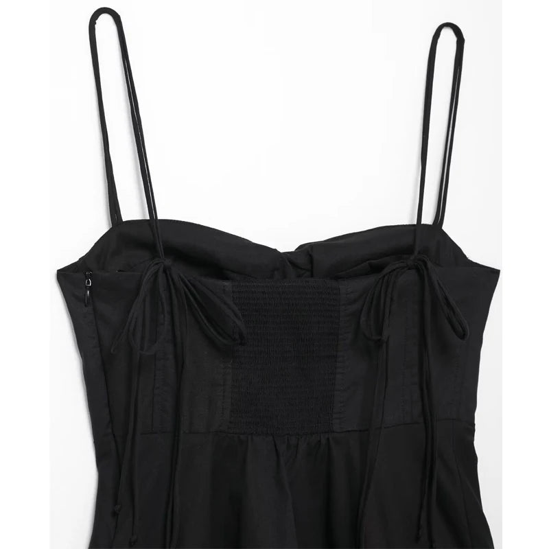 MUJER Black Corset Crop Top Woman Summer Camisole Backless Top Women Sleeveless Bustier Top Woman 2025 Sexy Beach Tops for Women