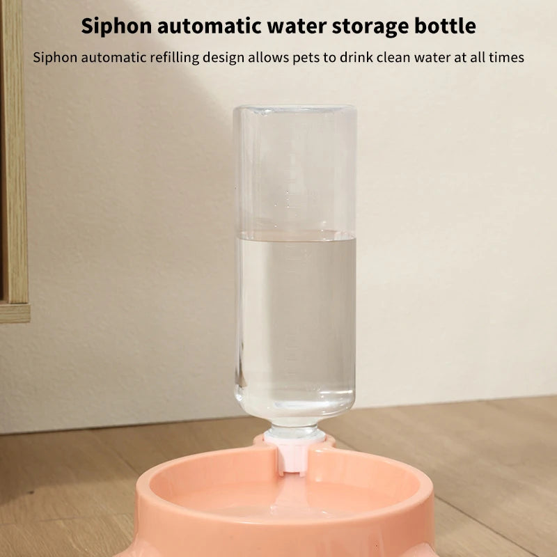 Garrafa de água para animais de estimação, alimentação automática de água para uma única tigela de água potável, filhote de cachorro, gato, dispensador de tigela, suprimentos para animais de estimação