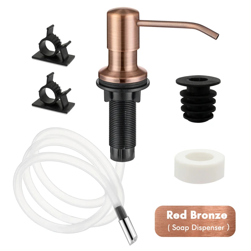Dispensador De Sabonete Líquido De Aço Inoxidável, Kit De Tubo De Extensão, Bombas De Imprensa De Mão, Banheiro, Loção, Detergente, Pia De Cozinha