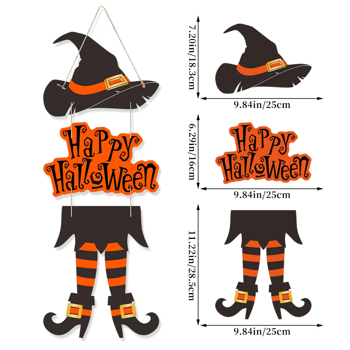 Decorações de Halloween para festas, quintais, shoppings, bares, acessórios de suspensão para portas e festivais dos fantasmas.