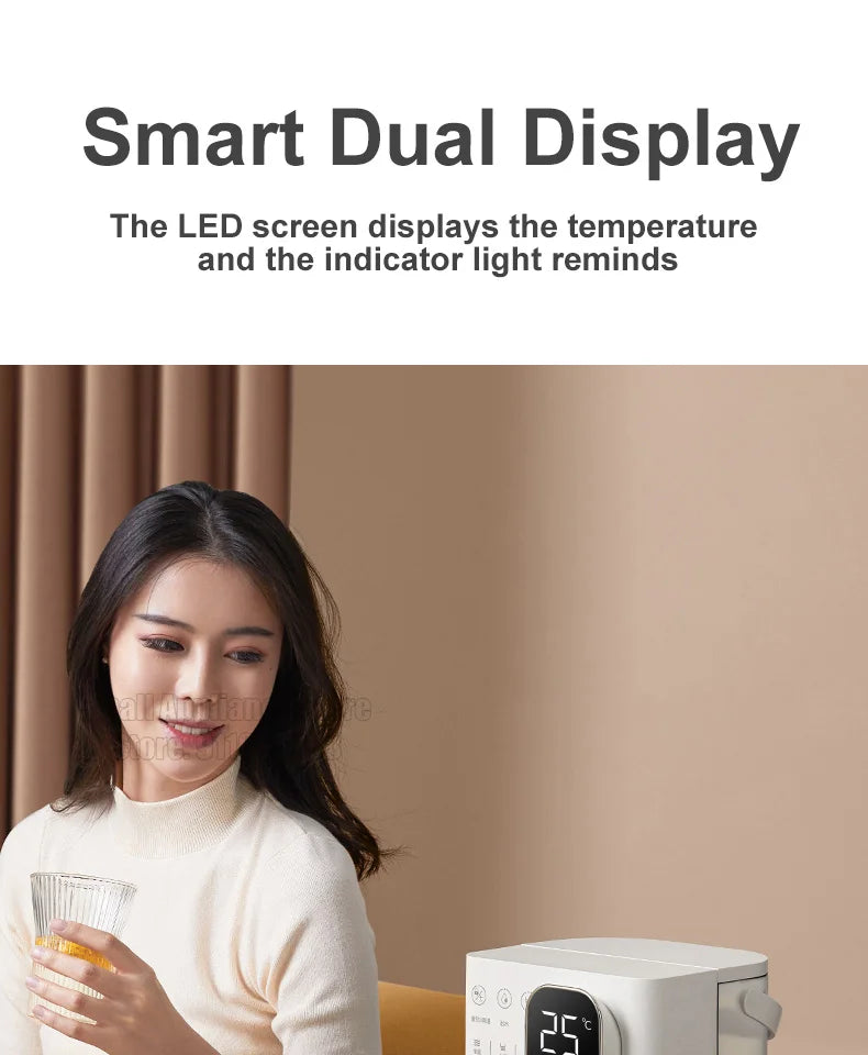 Jmeye dispensador de água de calor instantâneo portátil casa escritório chá fabricante dois métodos enchimento água aquecedor desktop purificador água