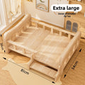 Cama para animais de estimação, cama para cães de madeira maciça, cama para gatos para todas as estações, sofá para dormir para animais de estimação, cama para gatos e cama para cães, prateleira para gatos, condomí