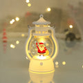 Lanterna de Natal com Luzes LED, Decoração Portátil do Papai Noel, Lâmpada a Óleo, Ornamentos de Mesa, Luz de Cavalo Brilhante, Presentes de Natal