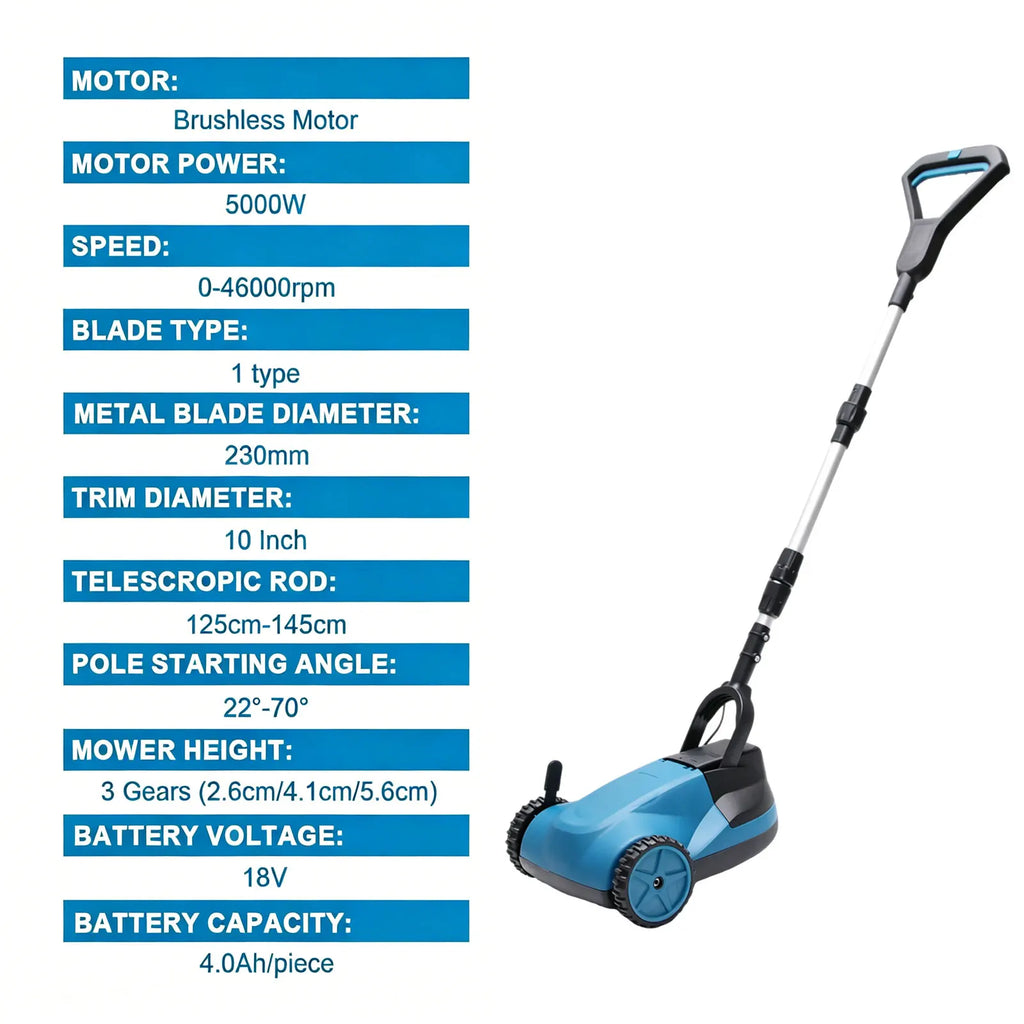 Novo Cortador de Grama Manual de Alta Performance com Bateria de Lítio para Jardim e Quintal – Manutenção Eficiente de Gramados