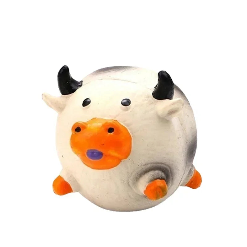 Animais design durável cão mastigar brinquedos porcos, vacas, galinhas, resistente estridente cão moagem dentes brinquedos, látex para animais de estimação para limpar os dentes brinquedos