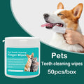 Produtos de Limpeza para Animais de Estimação: Escova de Dentes Descartável para Dedos, Coberturas para Limpeza de Dentes de Animais, Lenços Umedecidos para Limpeza Oral de Cães e Gatos