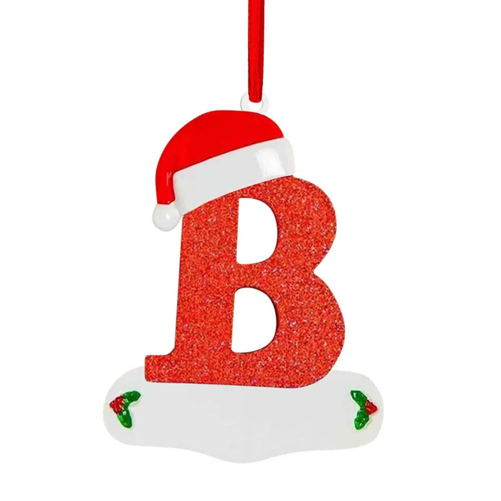Personalize Decoração De Natal, 26 Letras, Pingente para Árvore De Natal Decor,DIY Nome Ornamento