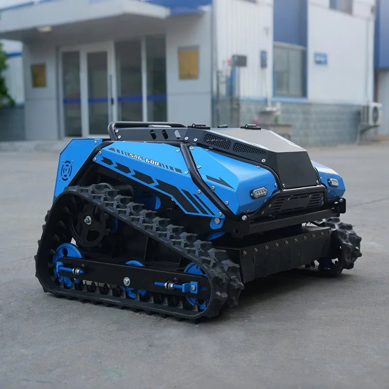Cortador de Grama Elétrico Personalizado com Baixo Consumo de Combustível e Controle Robótico para Terrenos Inclinados