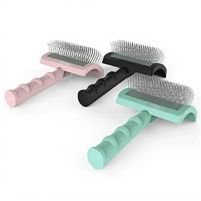 Cão aliciamento pente derramar cabelo remover agulha escova slicker massagem nó aberto pente ferramenta de cabelo grande cão suprimentos para animais de estimação acessórios