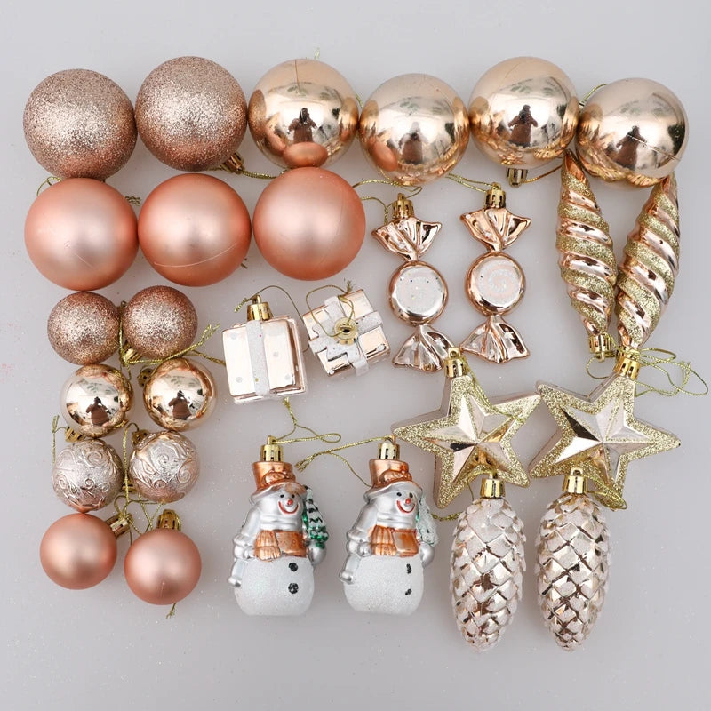 Bolas de Natal Vermelhas em Formato de Bengala Doce, Pingentes Grandes para Pendurar, Conjunto de Decorações de Natal para Casa 2026 Natal Ano Novo