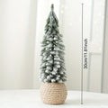 Mini árvore de natal artificial pequena neve pinho decorações da árvore de natal festa de ano novo ornamentos presentes decoração de mesa para casa