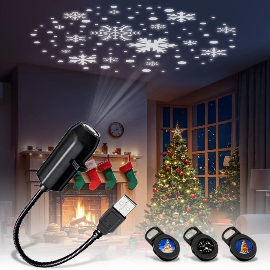 Natal dia das bruxas conduziu a lâmpada de projeção abóbora luz da noite projetor parede teto ornamentos do feriado usb lua atmosfera luz