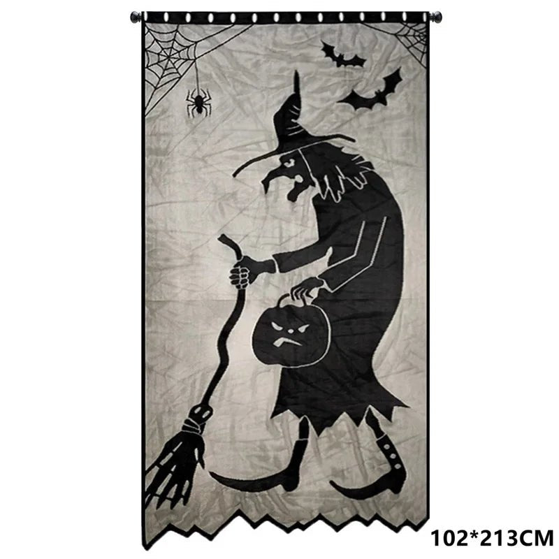 Kit de Decorações de Halloween: Toalha de Mesa com Teia de Aranha, Caminho de Mesa, Decoração para Lareira, Toalha de Mesa com Renda e Teia de Aranha, Decoração para Festa de Halloween - Kasa & Pet