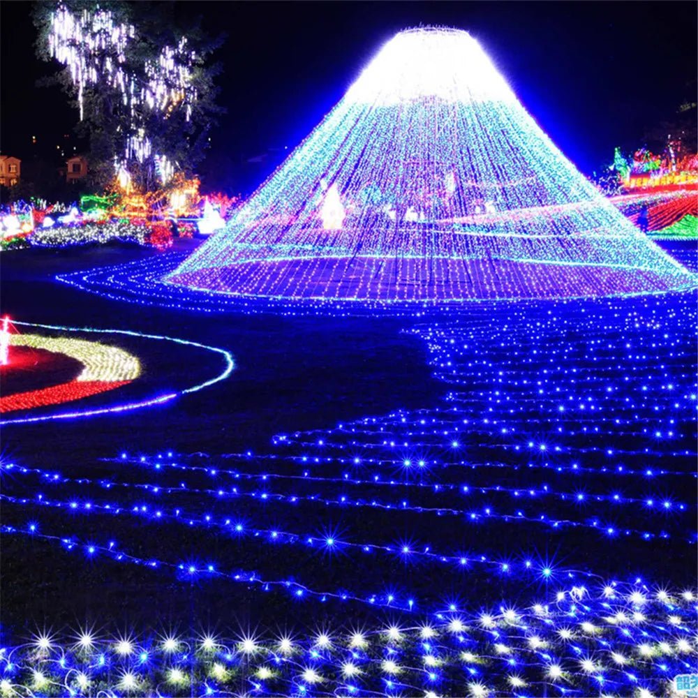 Luzes de natal 5m 10m 20m 30m 50m 100m led string luz de fadas 8 modos luzes de natal para pátio festa de casamento luzes do feriado