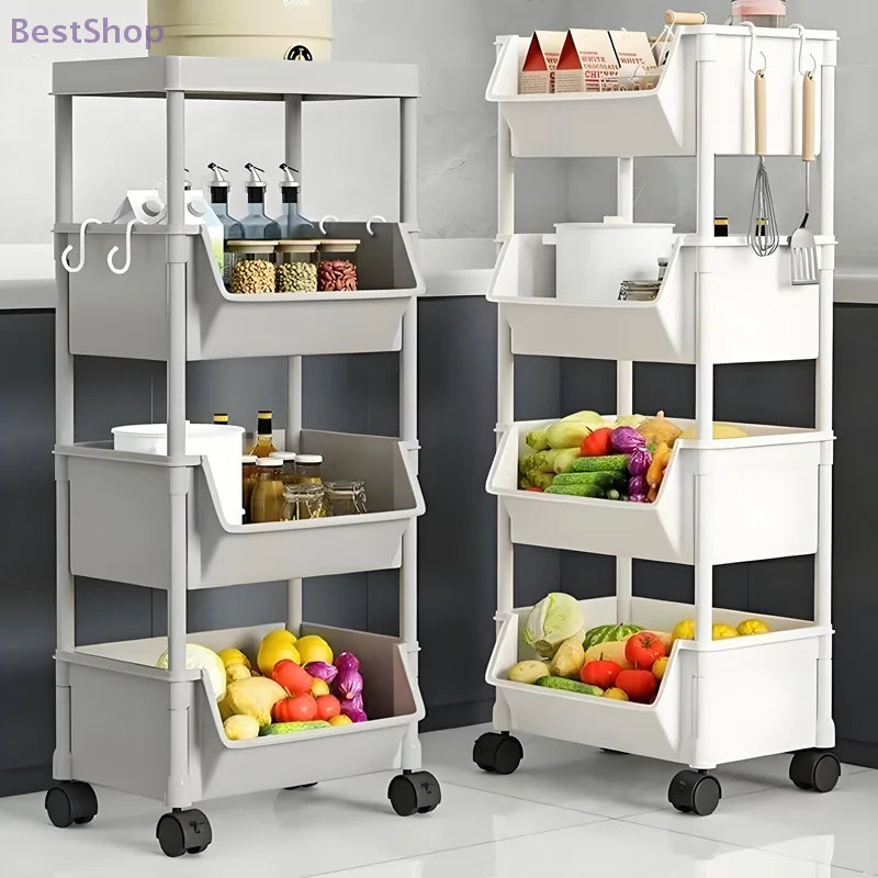 Organizador de cozinha rack de armazenamento móvel lanche brinquedo carrinho mesa lateral livro prateleira rack rodas