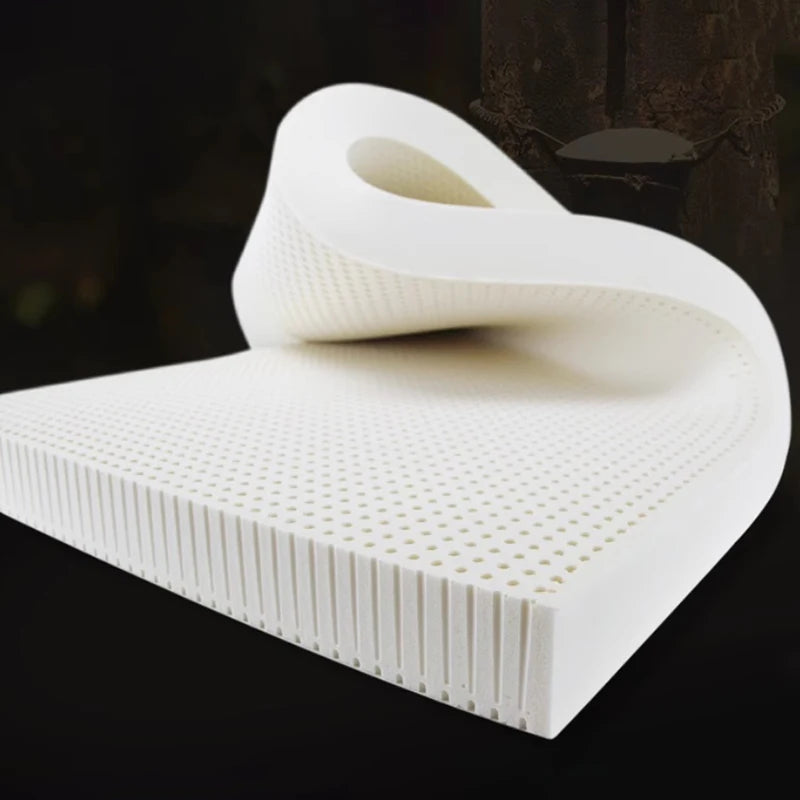 Colchão de Látex Natural com Capa, Tamanho Queen, Firmeza Média, Almofada Macia de Látex para Casa e Dormitório