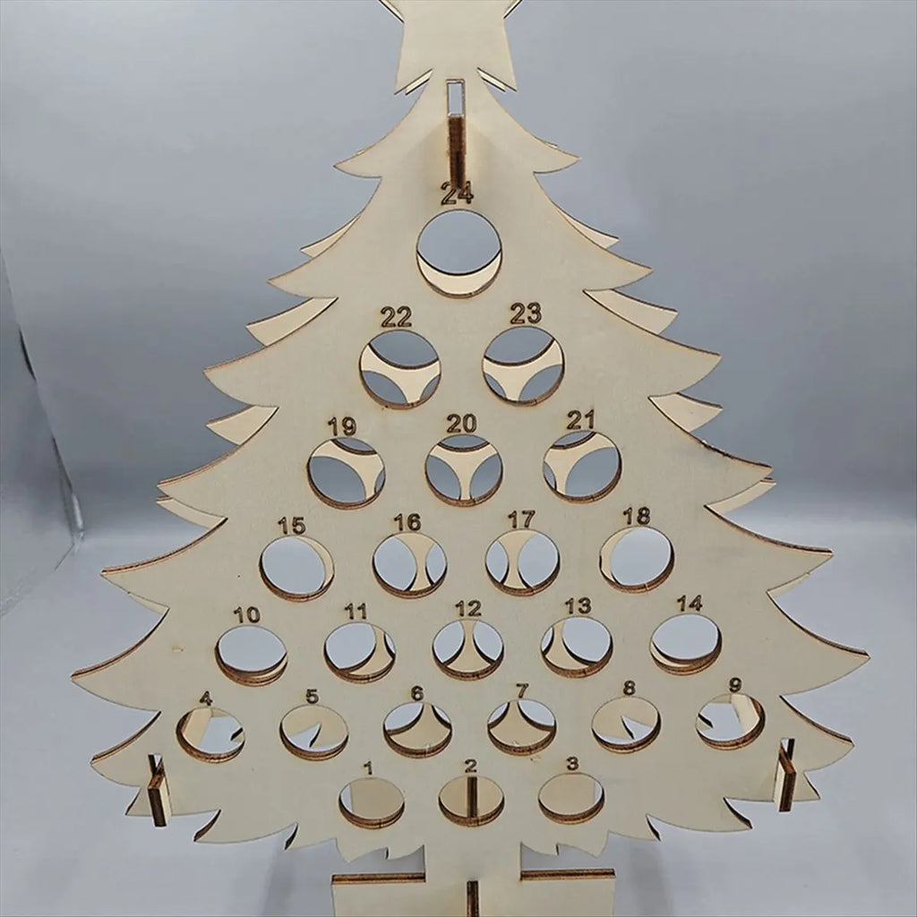 Delicioso-calendário de árvore de Natal, rack de vinho para férias, vinho e espíritos, decoração de presente, decoração de calendário para casa
