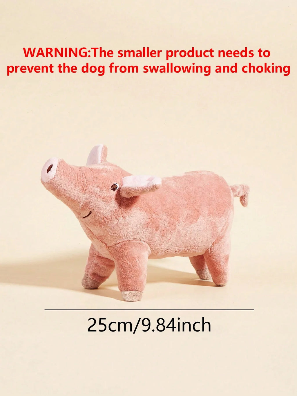 Um Brinquedo de Pelúcia para Cães com Design de Porquinho Rosa, Durável para Mastigar, Brinquedo Relaxante para Dormir, Brinquedo de Pelúcia para Cães