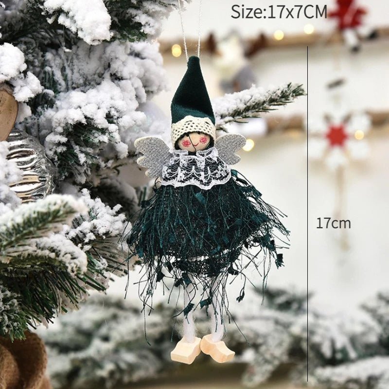 Ano novo 2024 natal anjo bonecas árvore de natal pingente ornamentos navidad 2022 decoração de natal para casa presentes natal noel deco