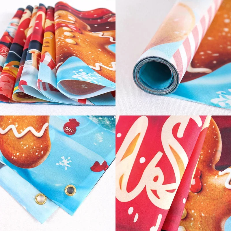 Banner de Natal para Exterior Decorações de Feliz Natal para Casa 2026 Decoração Externa Xmas Navidad Noel Natal Feliz Ano Novo 2027