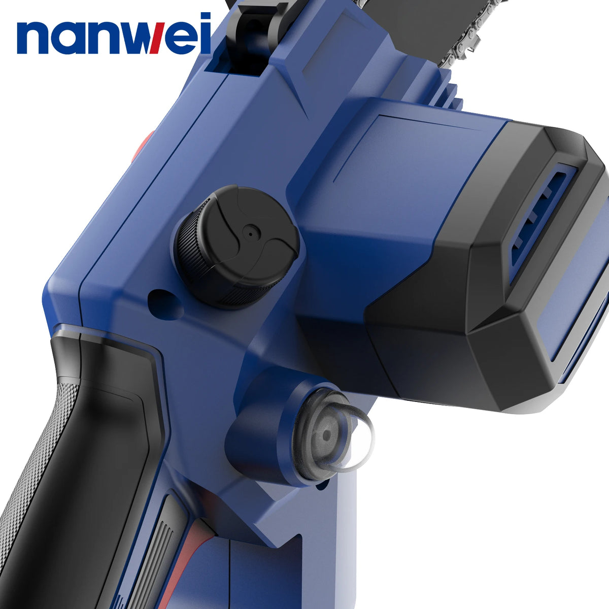 Nanwei portátil elétrica mini serrar madeira aparar 20v serra elétrica bateria serra sem fio serra de corrente