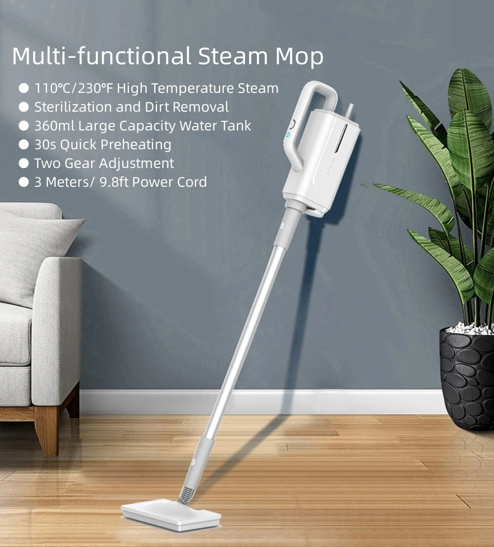 Limpador de esfregão a vapor para casa, limpador a vapor de alta temperatura, ar condicionado, máquina de limpeza de cozinha, esfregão a vapor para todos os pisos
