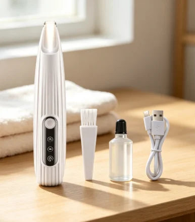 Aparador de Pelos Sem Fio HTMCK com LED, Baixo Ruído e à Prova d'Água para Cães e Gatos