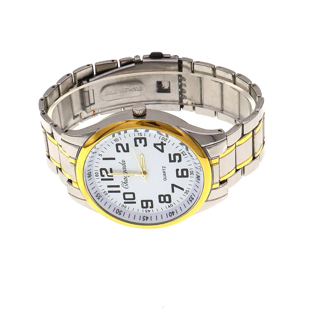 Luxury Watch Business Watches Male Clock Stainless Steel Quartz Men Watch Reloj Hombre Dad Gifts Big Number Wristwatch