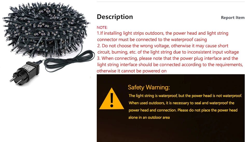 Led string guirlanda 10m-100m luzes de fadas luz de natal à prova dwaterproof água ao ar livre indoor para árvore rua festa de casamento 2024 decoração