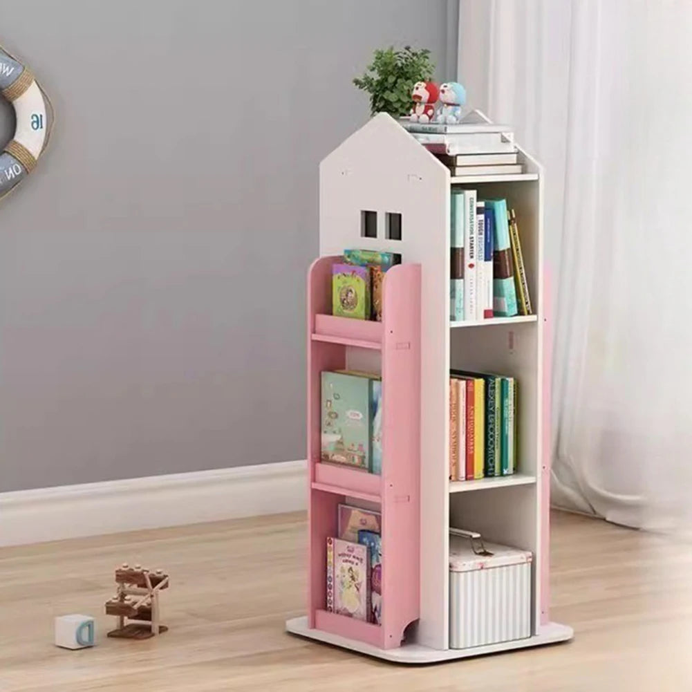 【Breeins】Madre de casa infantil, estante rotativa, livros, brinquedos, organizador de armazenamento, prateleira, armário, decoração de casa