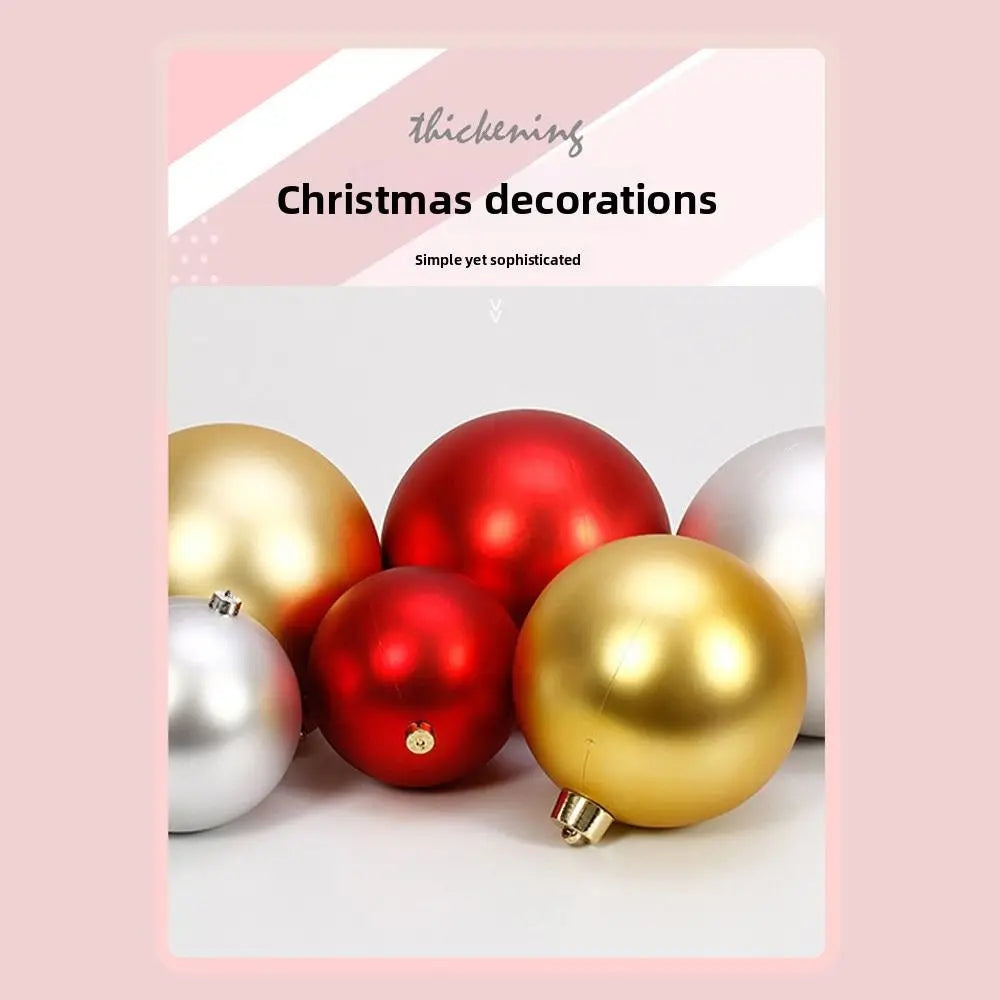 Decoração de férias 12/15/20cm bola de natal acabamento fosco formato de bola decoração de ano novo barra de bola fosca teto