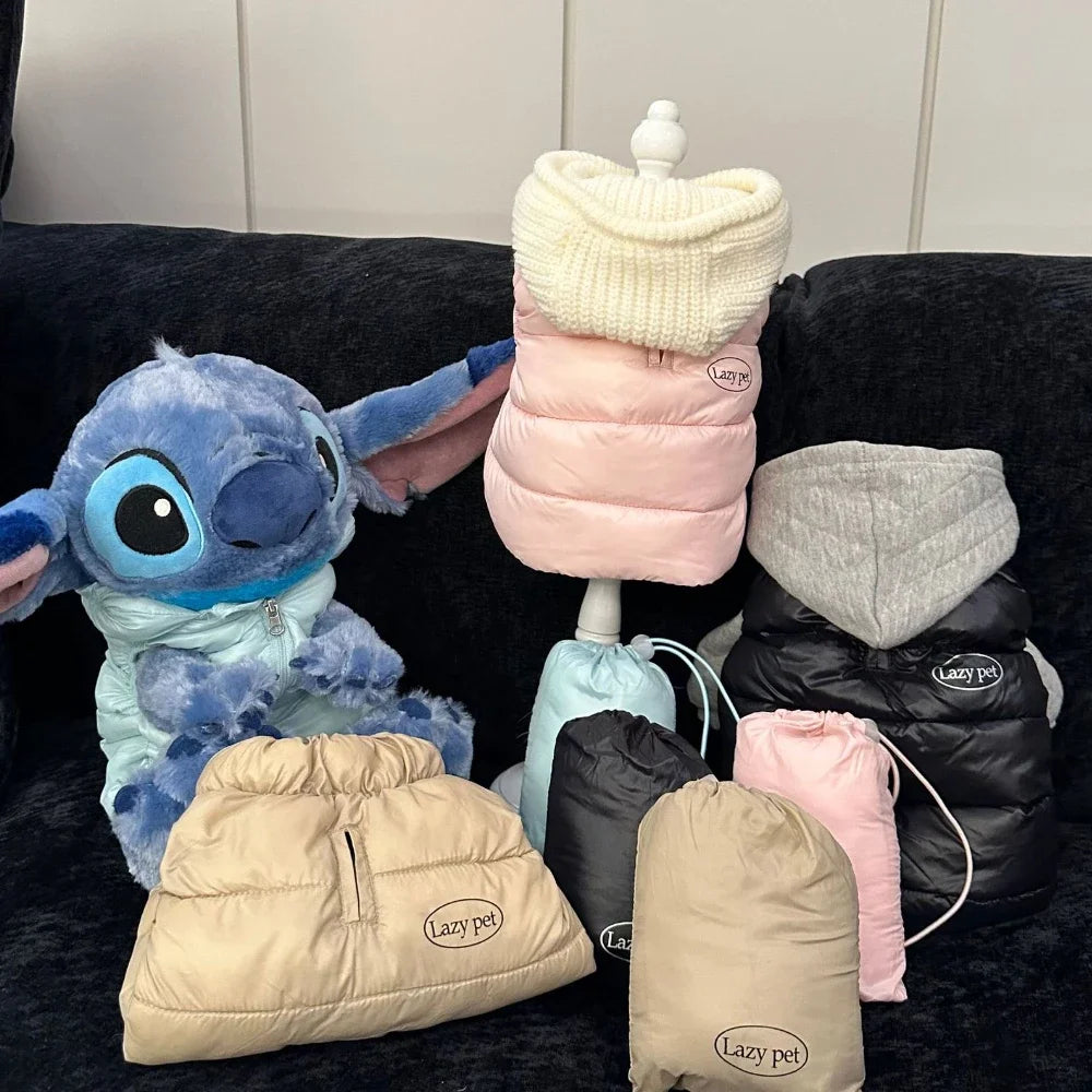 Colete monocromático para cães pequenos, casaco quente para gato, roupas de buldogue francês, roupas de pet da moda, inverno